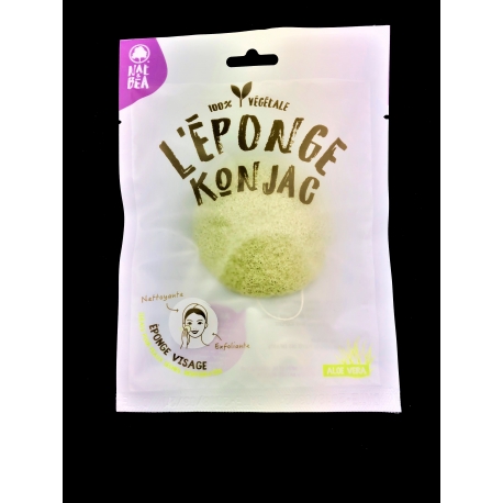 L'ÉPONGE KONJAC ALOE VERA POUR LE VISAGE