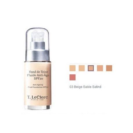 T.LECLERC fond de teint anti age 03 beige sable satiné SPF20