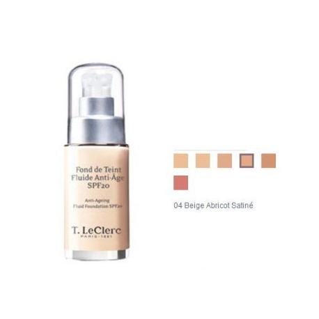 T.LECLERC fond de teint anti age 04 beige abricot satiné SPF20